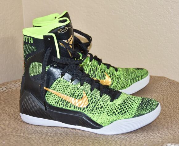 Nike Kobe 9 Elite Victory Green Black/Volt Anthractive Mens Size 10.5 main image 5